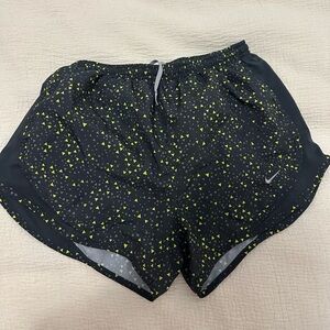 Nike Women's Athletic Shorts with Black and Green Triangles